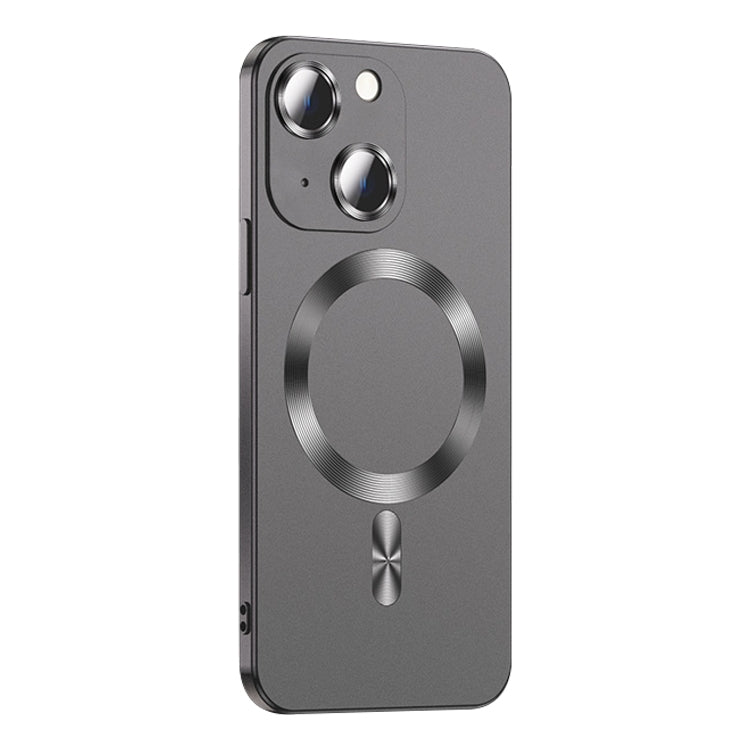 ELECTROPRIME For iPhone 15 Liquid Lens Protector Magsafe Phone Case(Grey)