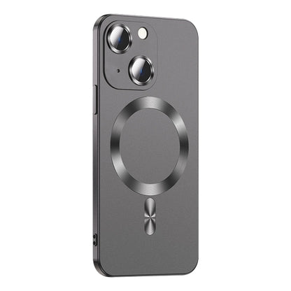 ELECTROPRIME For iPhone 15 Liquid Lens Protector Magsafe Phone Case(Grey)