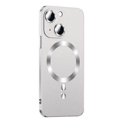 ELECTROPRIME For iPhone 15 Liquid Lens Protector Magsafe Phone Case(Silver)