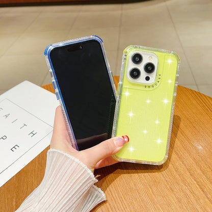 ELECTROPRIME For iPhone 15 Glitter Powder 3-in-1 TPU + PC Phone Case(Blue)