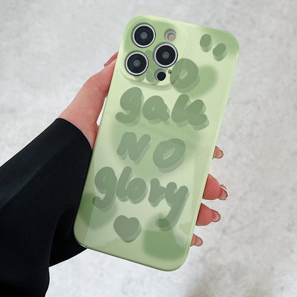 ELECTROPRIME For iPhone 15 PC Phone Case(Green Text)