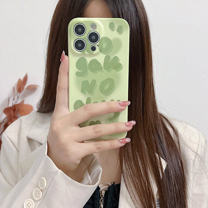 ELECTROPRIME For iPhone 15 PC Phone Case(Green Text)