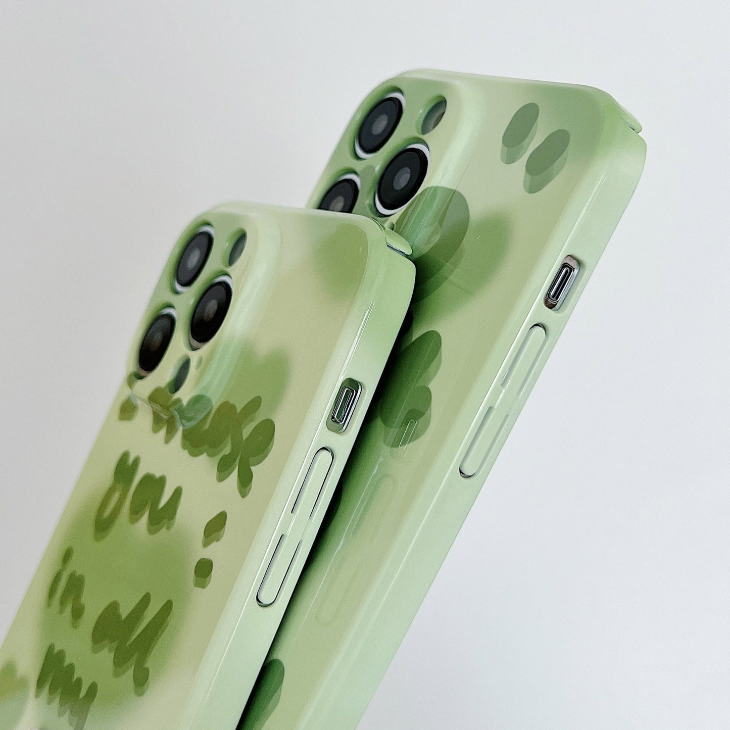 ELECTROPRIME For iPhone 15 PC Phone Case(Green Text)