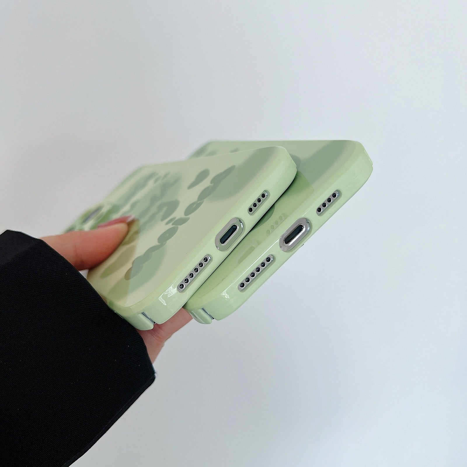 ELECTROPRIME For iPhone 15 PC Phone Case(Green Text)