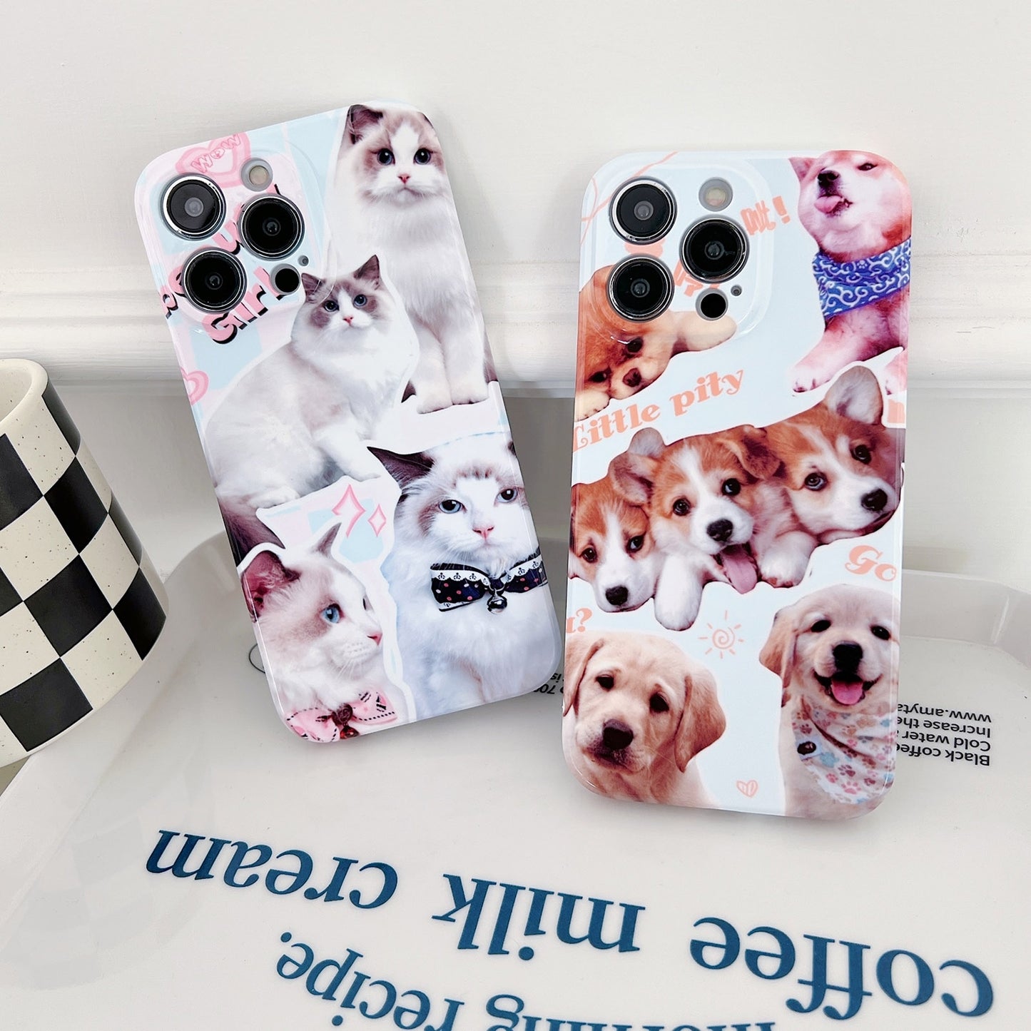 ELECTROPRIME For iPhone 15 PC Phone Case(White Cat)