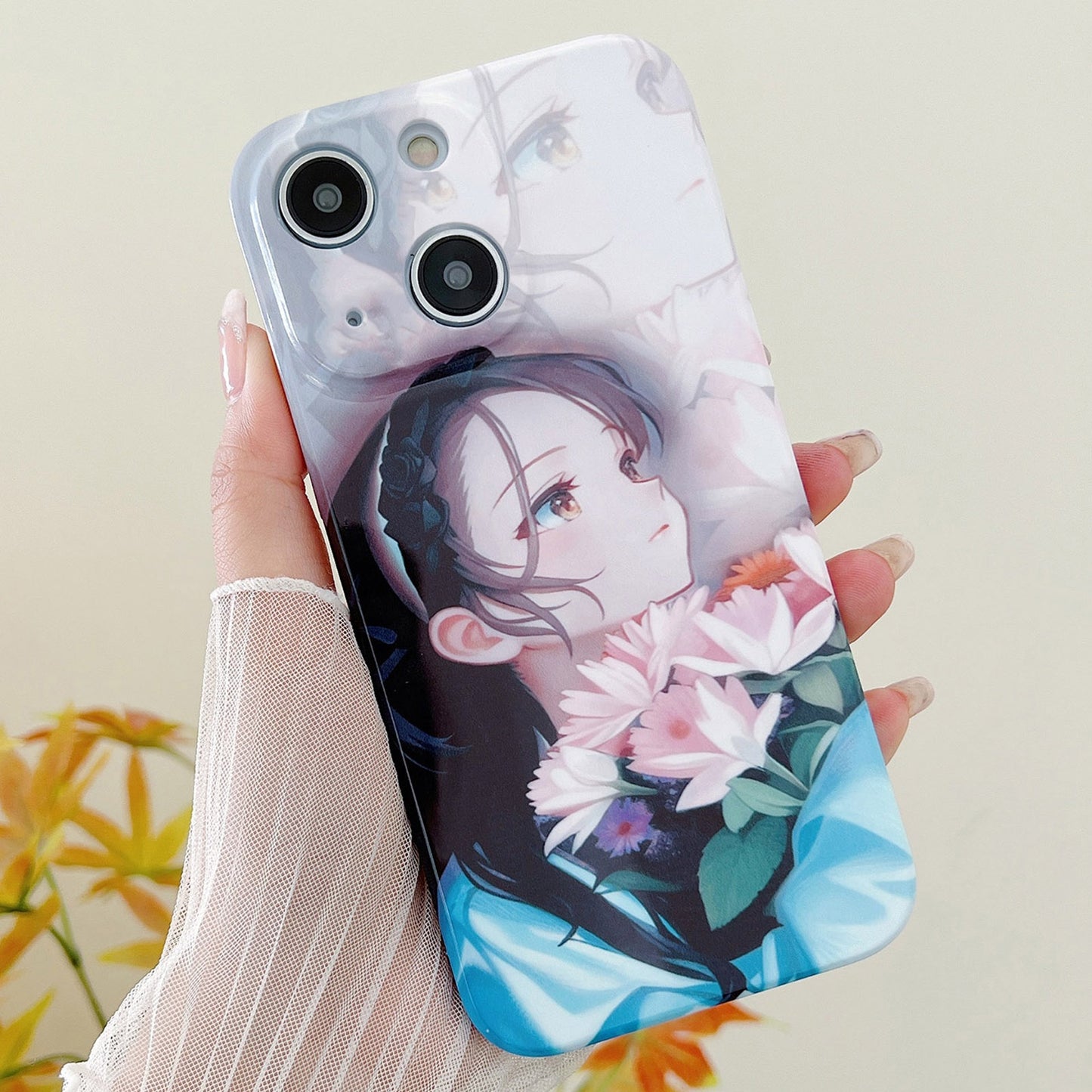 ELECTROPRIME For iPhone 15 PC Phone Case(Holding Lilies)