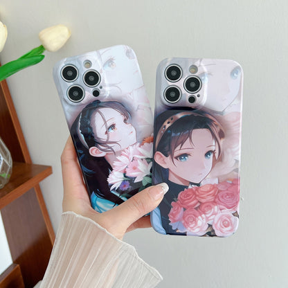 ELECTROPRIME For iPhone 15 PC Phone Case(Holding Lilies)