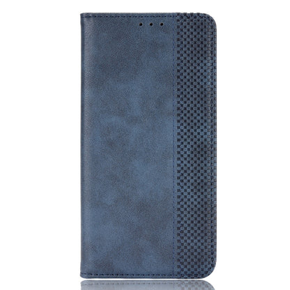 ELECTROPRIME For iPhone 15 Magnetic Buckle Retro Texture Leather Phone Case(Blue)