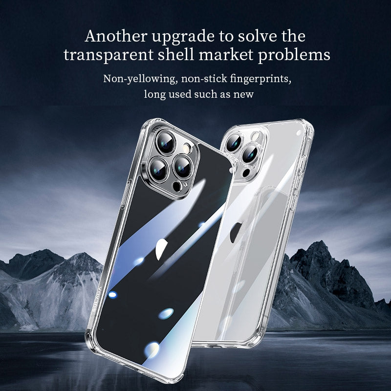 ELECTROPRIME For iPhone 15 Plus SULADA TPU Frame + Tempered Glass Transparent Phone Case(Black)