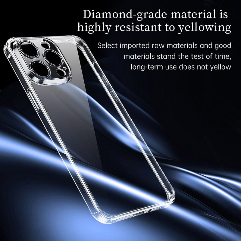 ELECTROPRIME For iPhone 15 Plus SULADA TPU Frame + Tempered Glass Transparent Phone Case(Black)