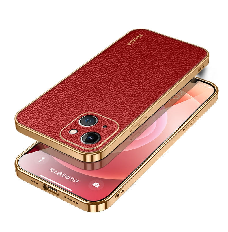 ELECTROPRIME For iPhone 15 Plus SULADA TPU + Litchi Texture Leather Phone Case(Red)
