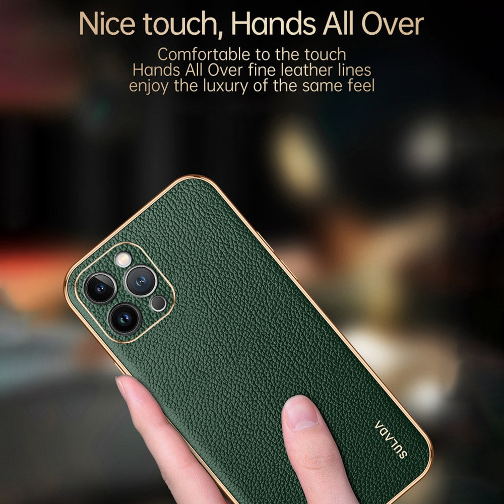 ELECTROPRIME For iPhone 15 Plus SULADA TPU + Litchi Texture Leather Phone Case(Red)
