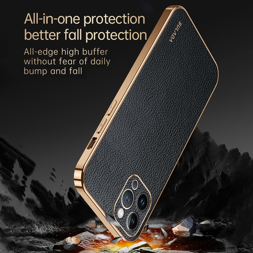 ELECTROPRIME For iPhone 15 Plus SULADA TPU + Litchi Texture Leather Phone Case(Red)