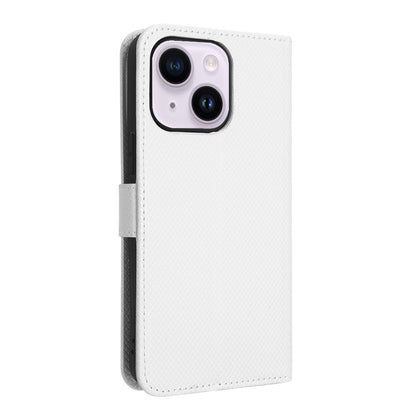 ELECTROPRIME For iPhone 15 Diamond Texture Leather Phone Case(White)