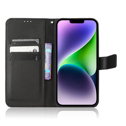 ELECTROPRIME For iPhone 15 Diamond Texture Leather Phone Case(Black)
