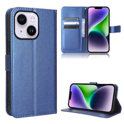 ELECTROPRIME For iPhone 15 Diamond Texture Leather Phone Case(Blue)