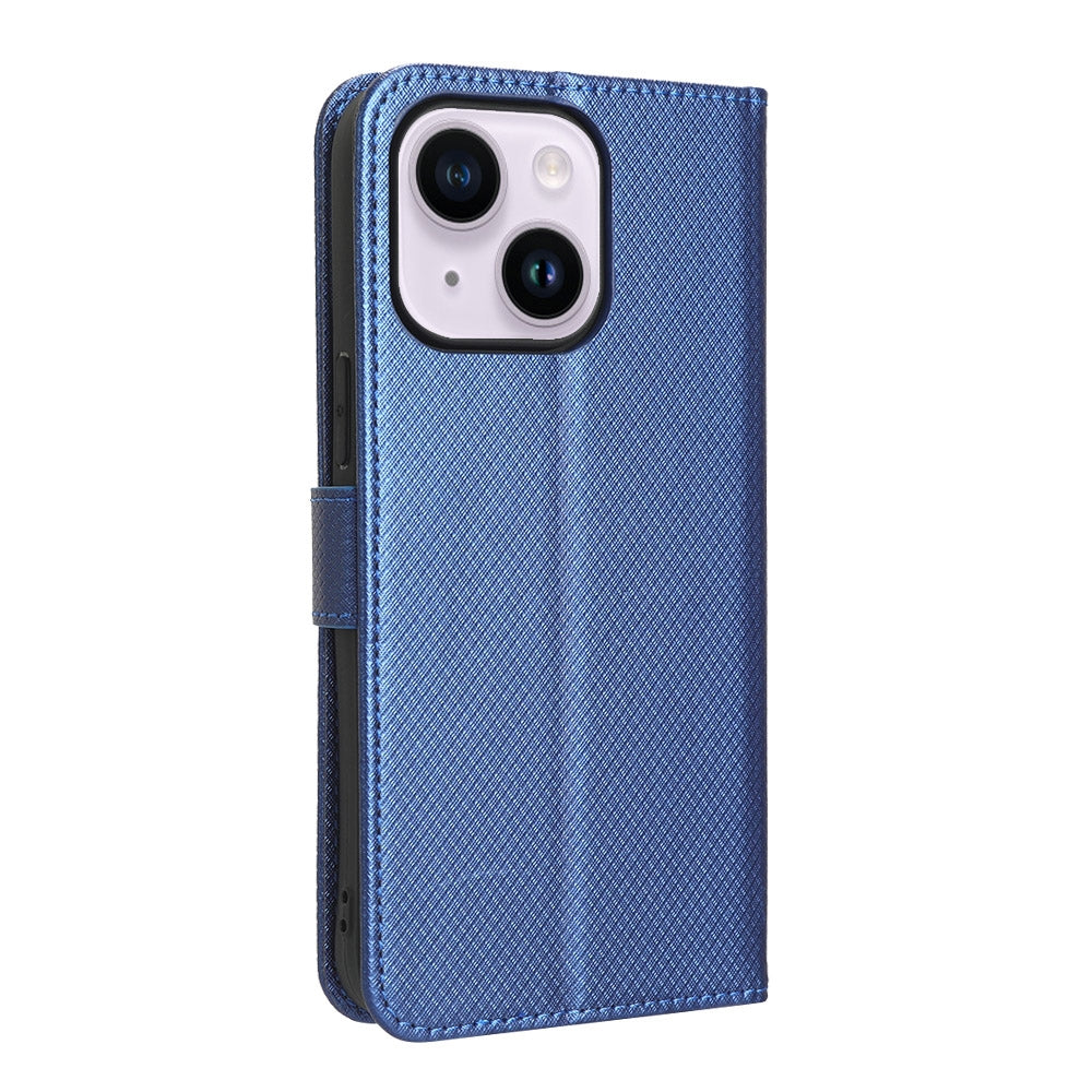 ELECTROPRIME For iPhone 15 Diamond Texture Leather Phone Case(Blue)
