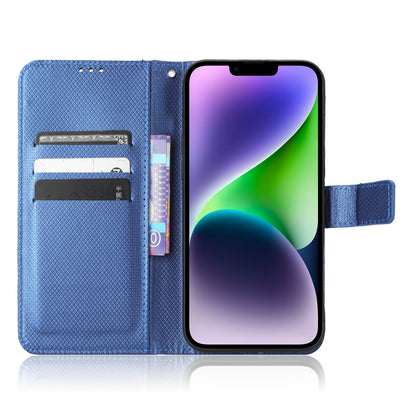 ELECTROPRIME For iPhone 15 Diamond Texture Leather Phone Case(Blue)