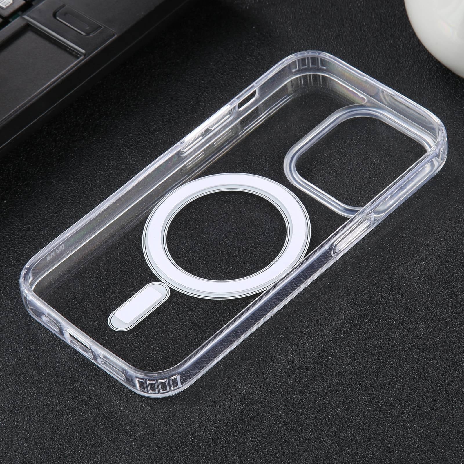 ELECTROPRIME For iPhone 15 GEBEI MagSafe Magnetic Transparent Phone Case(Transparent)