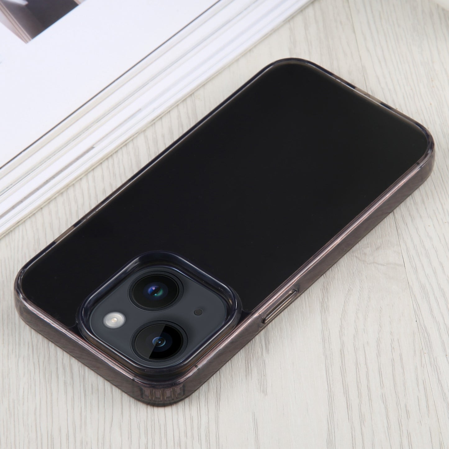 ELECTROPRIME For iPhone 15 GEBEI Acrylic Phone Case(Transparent Black)