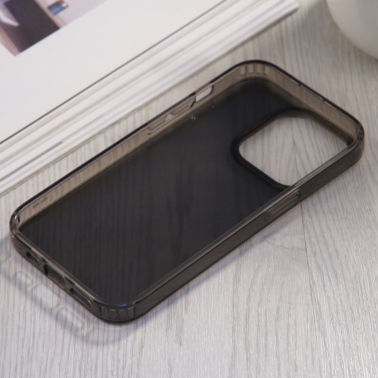 ELECTROPRIME For iPhone 15 GEBEI Acrylic Phone Case(Transparent Black)