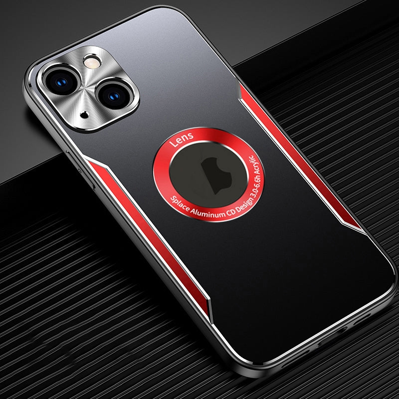 ELECTROPRIME For iPhone 15 Blade Series TPU Hybrid Space Aluminum Phone Case(Black Red)