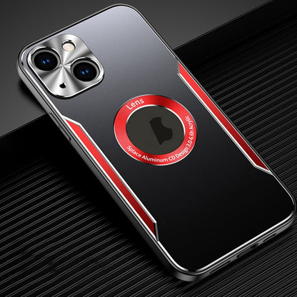 ELECTROPRIME For iPhone 15 Blade Series TPU Hybrid Space Aluminum Phone Case(Black Red)