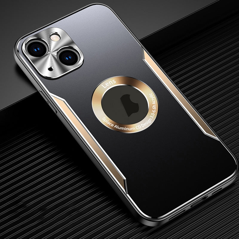 ELECTROPRIME For iPhone 15 Blade Series TPU Hybrid Space Aluminum Phone Case(Black Gold)