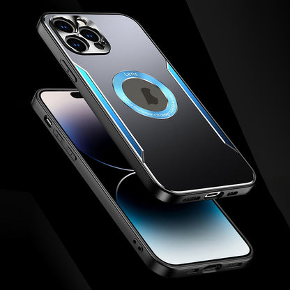 ELECTROPRIME For iPhone 15 Blade Series TPU Hybrid Space Aluminum Phone Case(Black Gold)