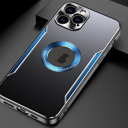 ELECTROPRIME For iPhone 15 Blade Series TPU Hybrid Space Aluminum Phone Case(Black Gold)