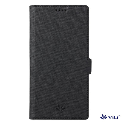 ELECTROPRIME For iPhone 15 ViLi K Series Dual-side Buckle Magsafe Leather Phone Case(Black)