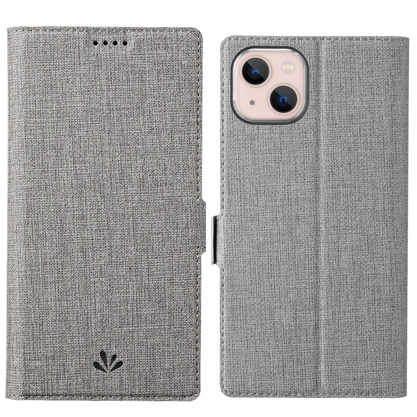 ELECTROPRIME For iPhone 15 ViLi K Series Dual-side Buckle Magsafe Leather Phone Case(Grey)