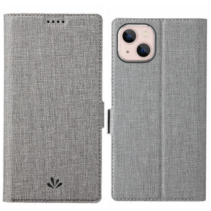ELECTROPRIME For iPhone 15 ViLi K Series Dual-side Buckle Magsafe Leather Phone Case(Grey)