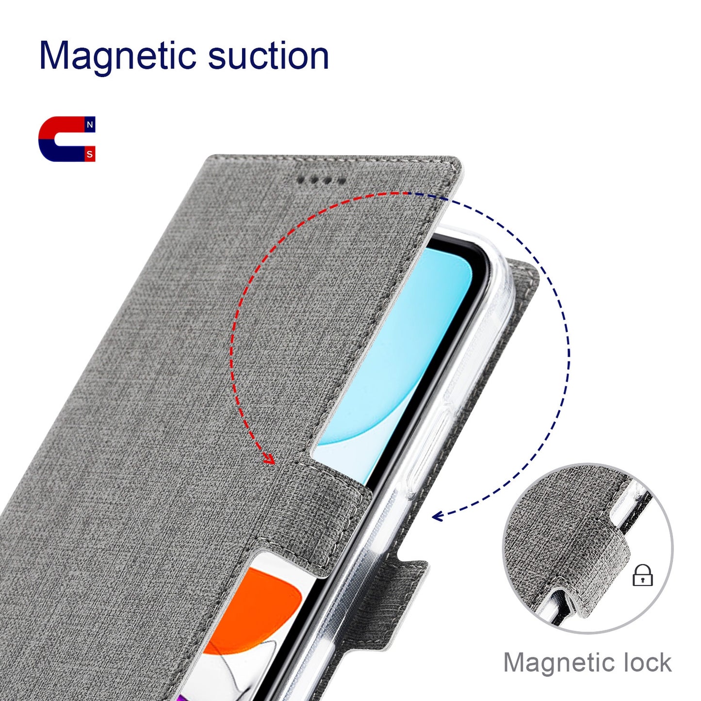 ELECTROPRIME For iPhone 15 ViLi K Series Dual-side Buckle Magsafe Leather Phone Case(Grey)