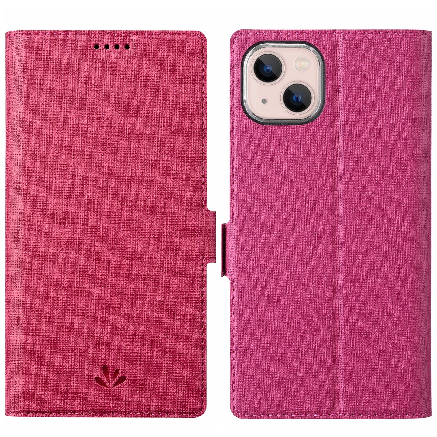 ELECTROPRIME For iPhone 15 ViLi K Series Dual-side Buckle Magsafe Leather Phone Case(Rose Red)