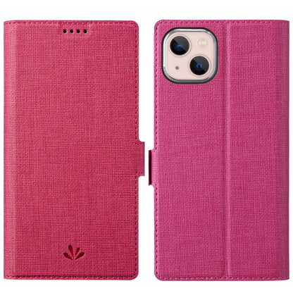 ELECTROPRIME For iPhone 15 ViLi K Series Dual-side Buckle Magsafe Leather Phone Case(Rose Red)
