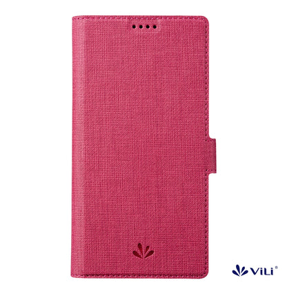 ELECTROPRIME For iPhone 15 ViLi K Series Dual-side Buckle Magsafe Leather Phone Case(Rose Red)