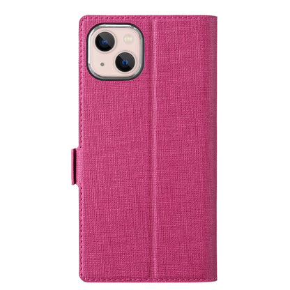 ELECTROPRIME For iPhone 15 ViLi K Series Dual-side Buckle Magsafe Leather Phone Case(Rose Red)