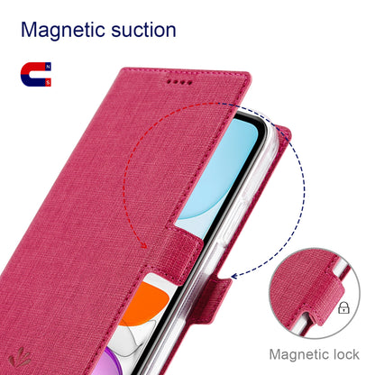 ELECTROPRIME For iPhone 15 ViLi K Series Dual-side Buckle Magsafe Leather Phone Case(Rose Red)