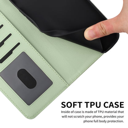 ELECTROPRIME For iPhone 15 Cartoon Cats Leather Phone Case(Green)