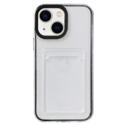 ELECTROPRIME For iPhone 15 360 Clear PC Hybrid  TPU Phone Case with Card Slot(Black)