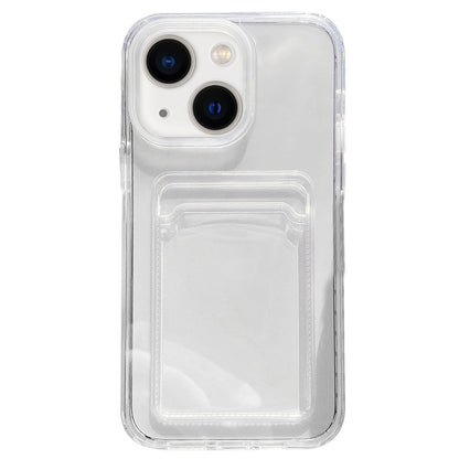 ELECTROPRIME For iPhone 15 360 Clear PC Hybrid  TPU Phone Case with Card Slot(Transparent)