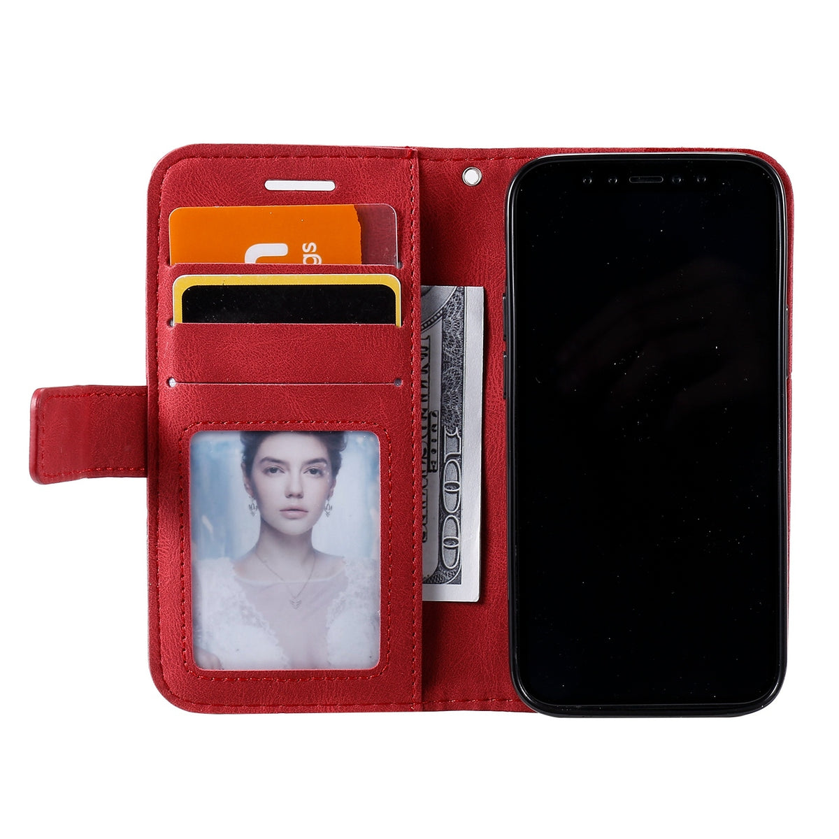 ELECTROPRIME For iPhone 15 Skin Feel Splicing Leather Phone Case(Red)