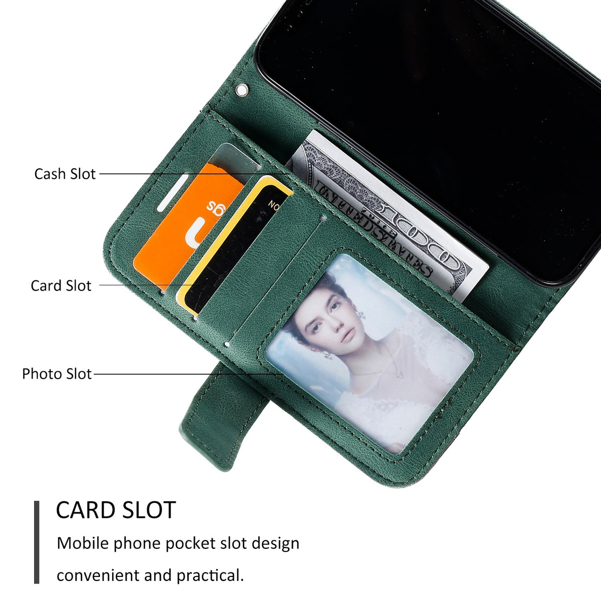 ELECTROPRIME For iPhone 15 Plus Skin Feel Splicing Leather Phone Case(Green)