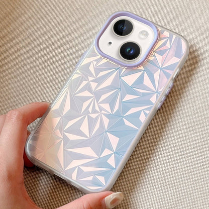 ELECTROPRIME For iPhone 15 Laser Diamond Pattern Frosted Phone Case(Purple)