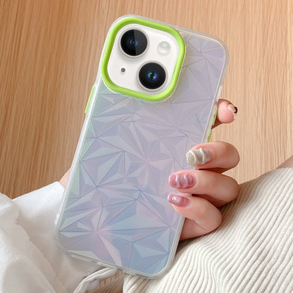 ELECTROPRIME For iPhone 15 Laser Diamond Pattern Frosted Phone Case(Green)