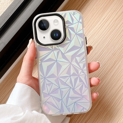 ELECTROPRIME For iPhone 15 Laser Diamond Pattern Frosted Phone Case(Black)
