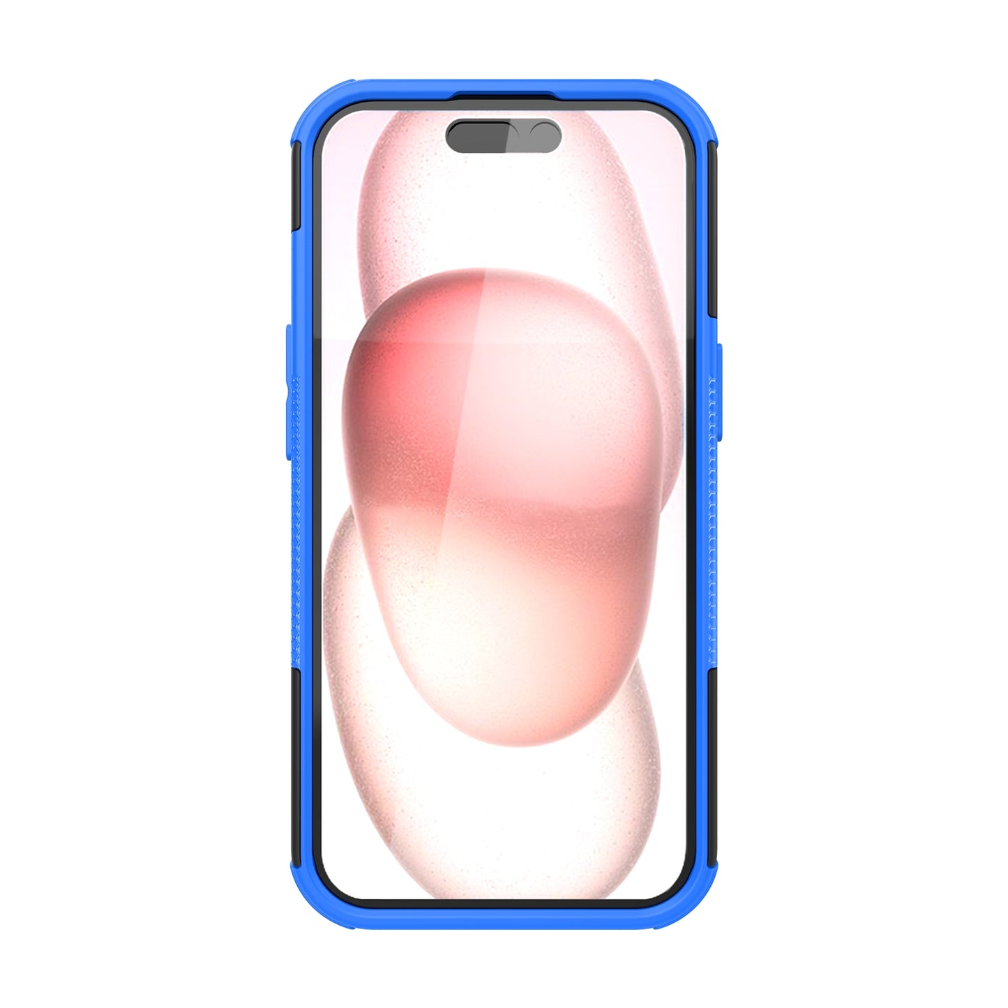 ELECTROPRIME For  iPhone 15 Tire Texture TPU + PC Phone Case with Holder(Blue)