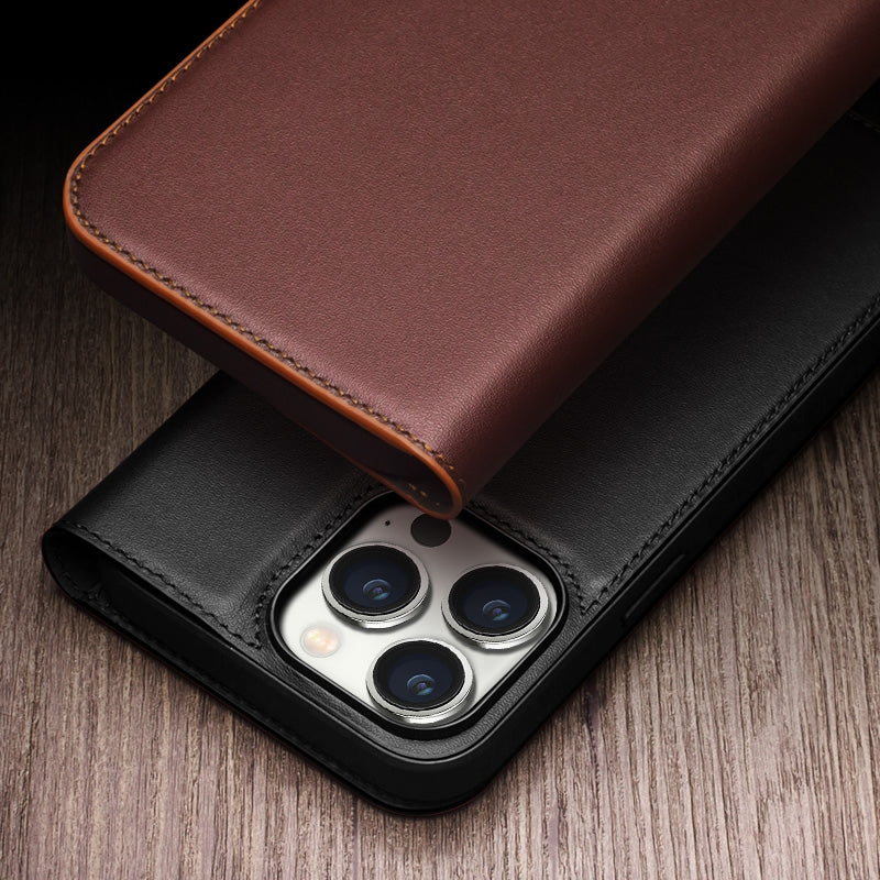 ELECTROPRIME For iPhone 15 Plus QIALINO Classic Gen2 Genuine Leather Phone Case(Brown)