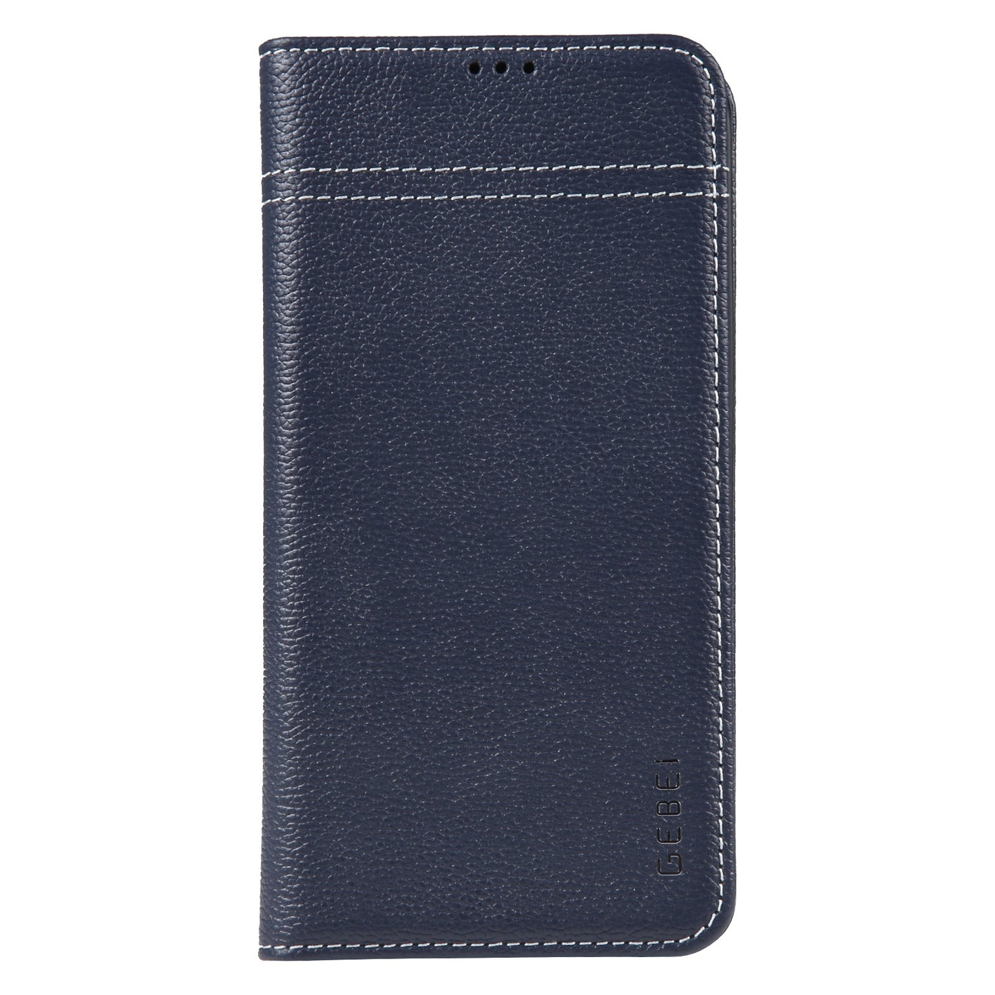 ELECTROPRIME For iPhone 15 GEBEI Top-grain Horizontal Flip Leather Phone Case(Blue)
